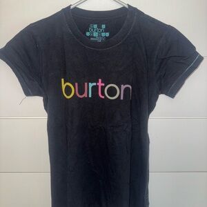 Burton Black Tee with Vibrant Logo